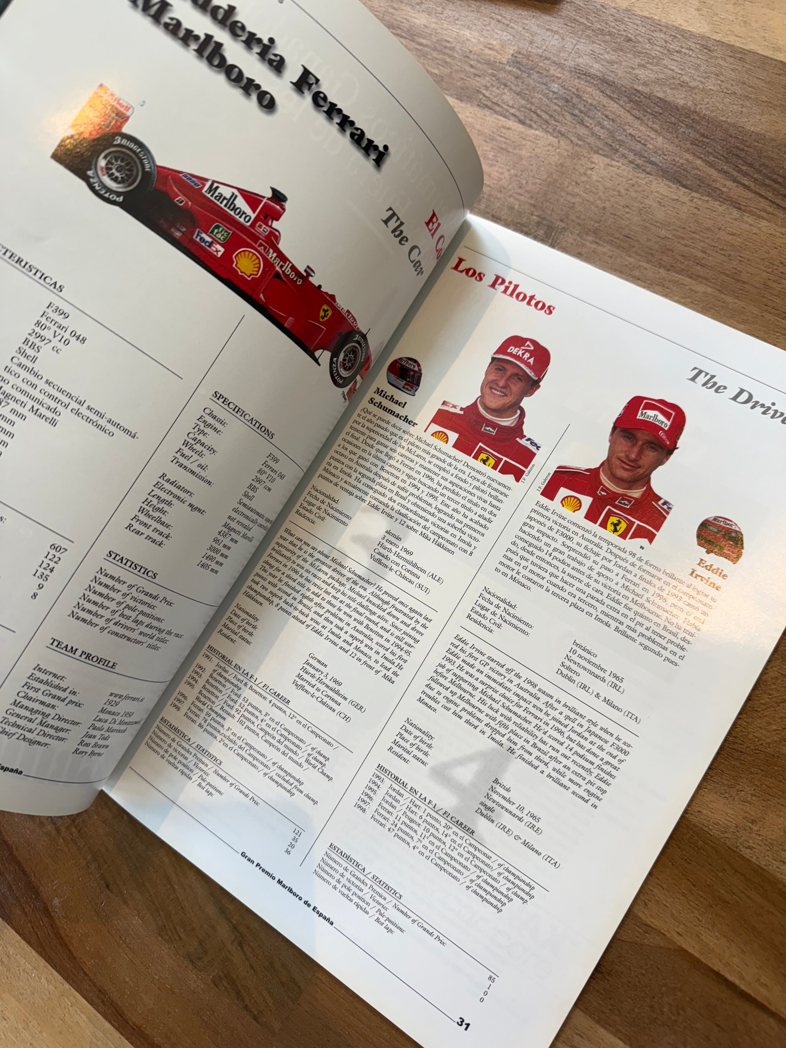 Framed Mika Hakkinen Signed 1999 German Grand Prix Programme