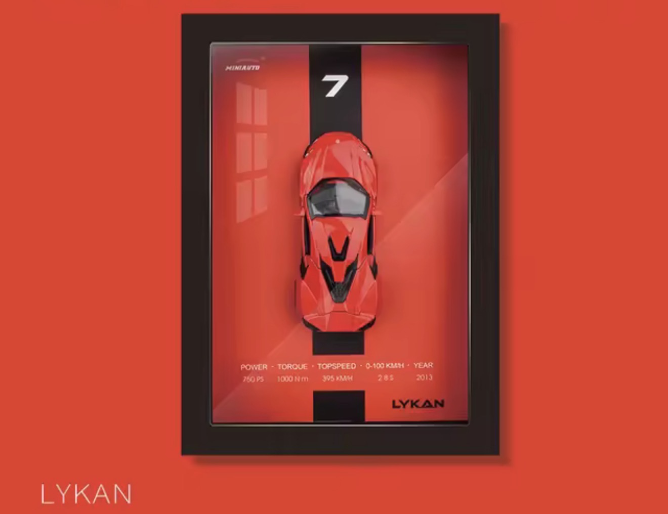 BOXED / FRAMED SUPERCAR ART