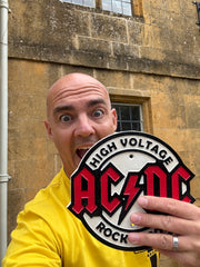 Cast Iron AC/DC Sign