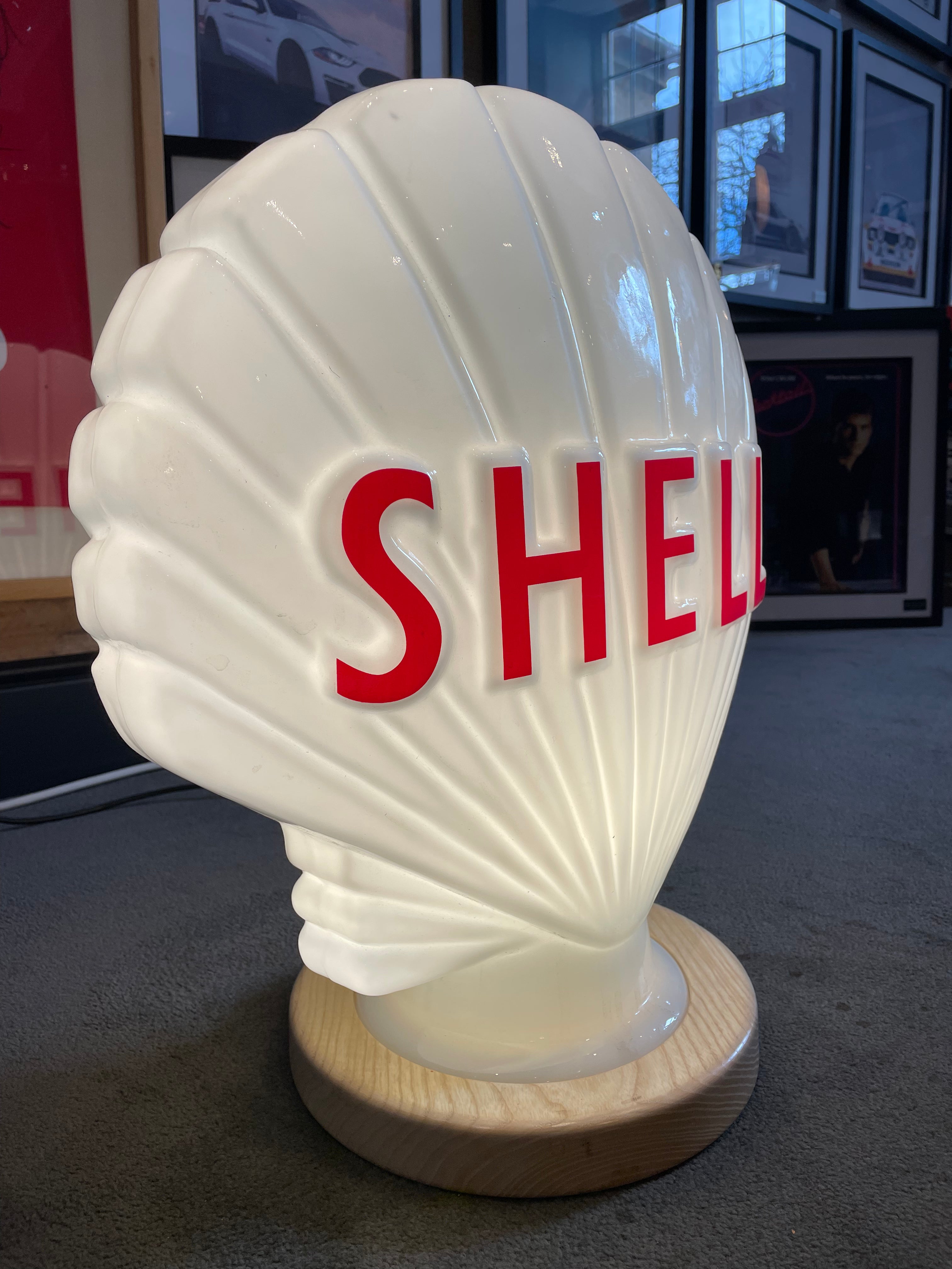 Shell Glass Petrol Pump Globe Lamp