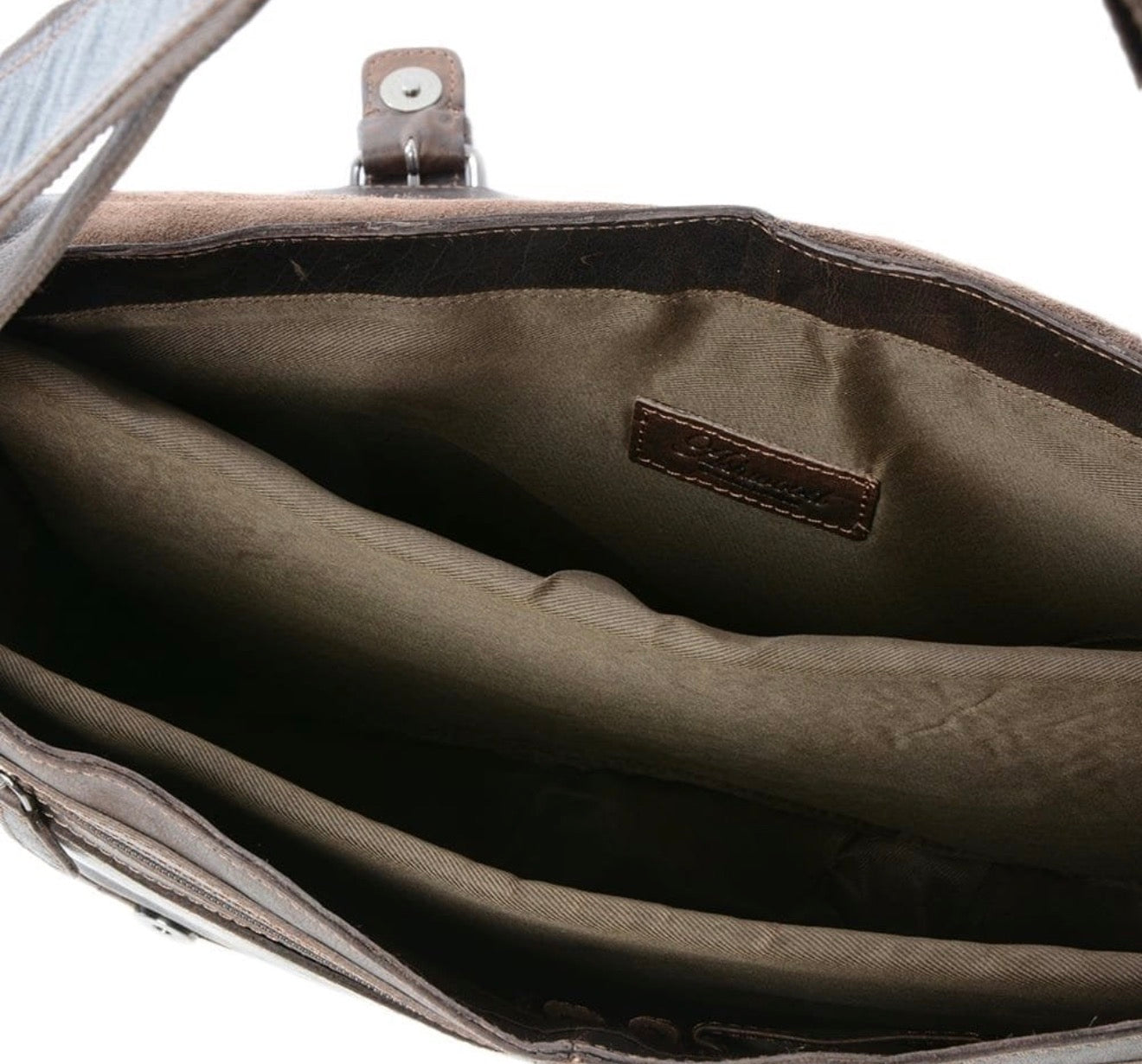 Men’s Large Messenger Leather Laptop Bag     8343