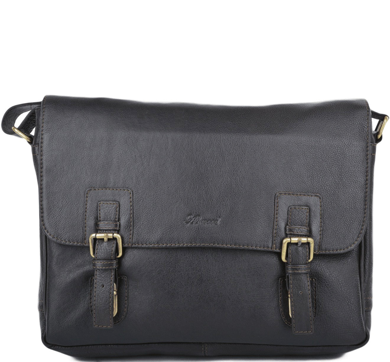 LEATHER MESSENGER LAP TOP BAG (jasper)