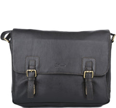 LEATHER MESSENGER LAP TOP BAG (jasper)