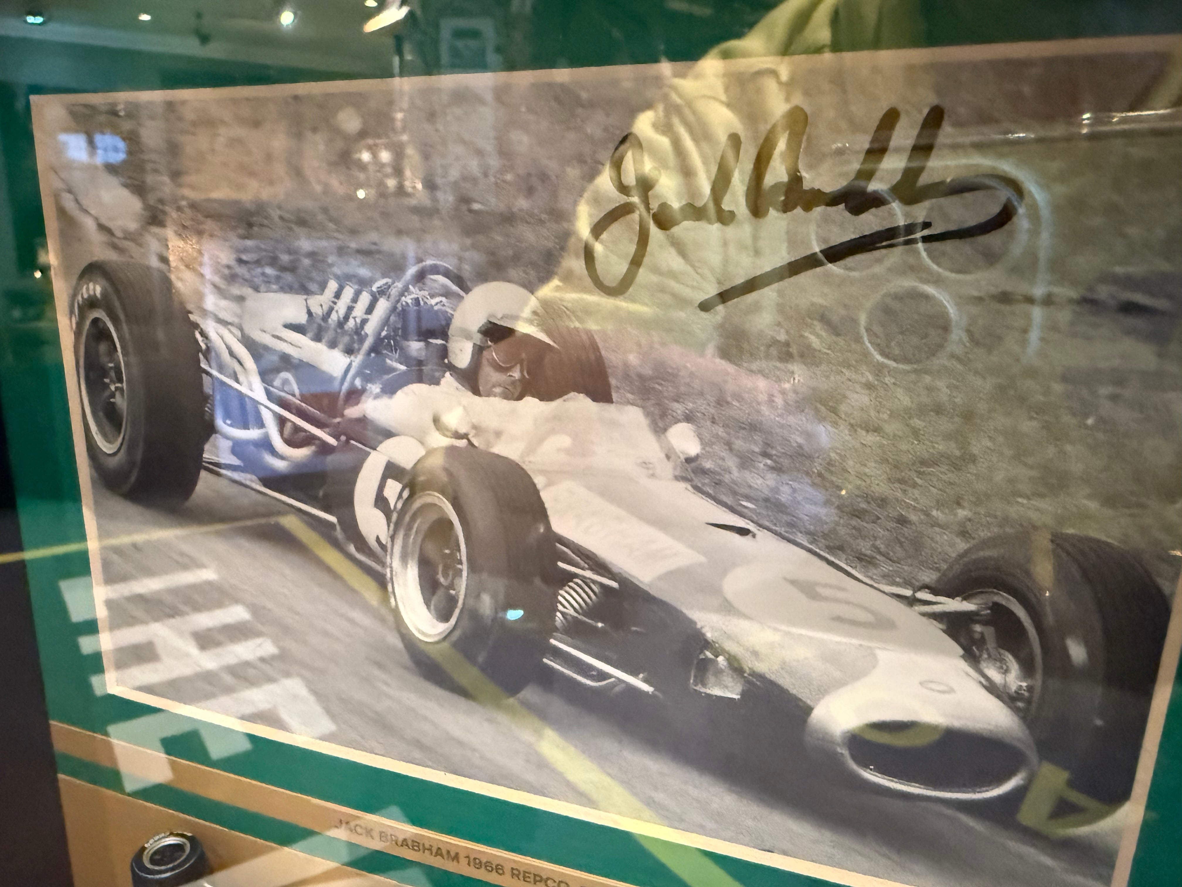 Jack Brabham Signed 1966 BT19 1:24 Scale Race Car Display Piece