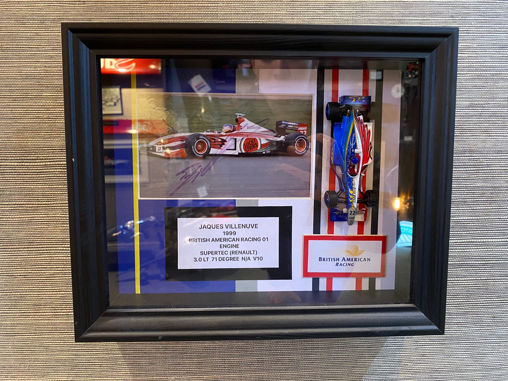 Formula 1 Autographed Rare Car Framed Collection