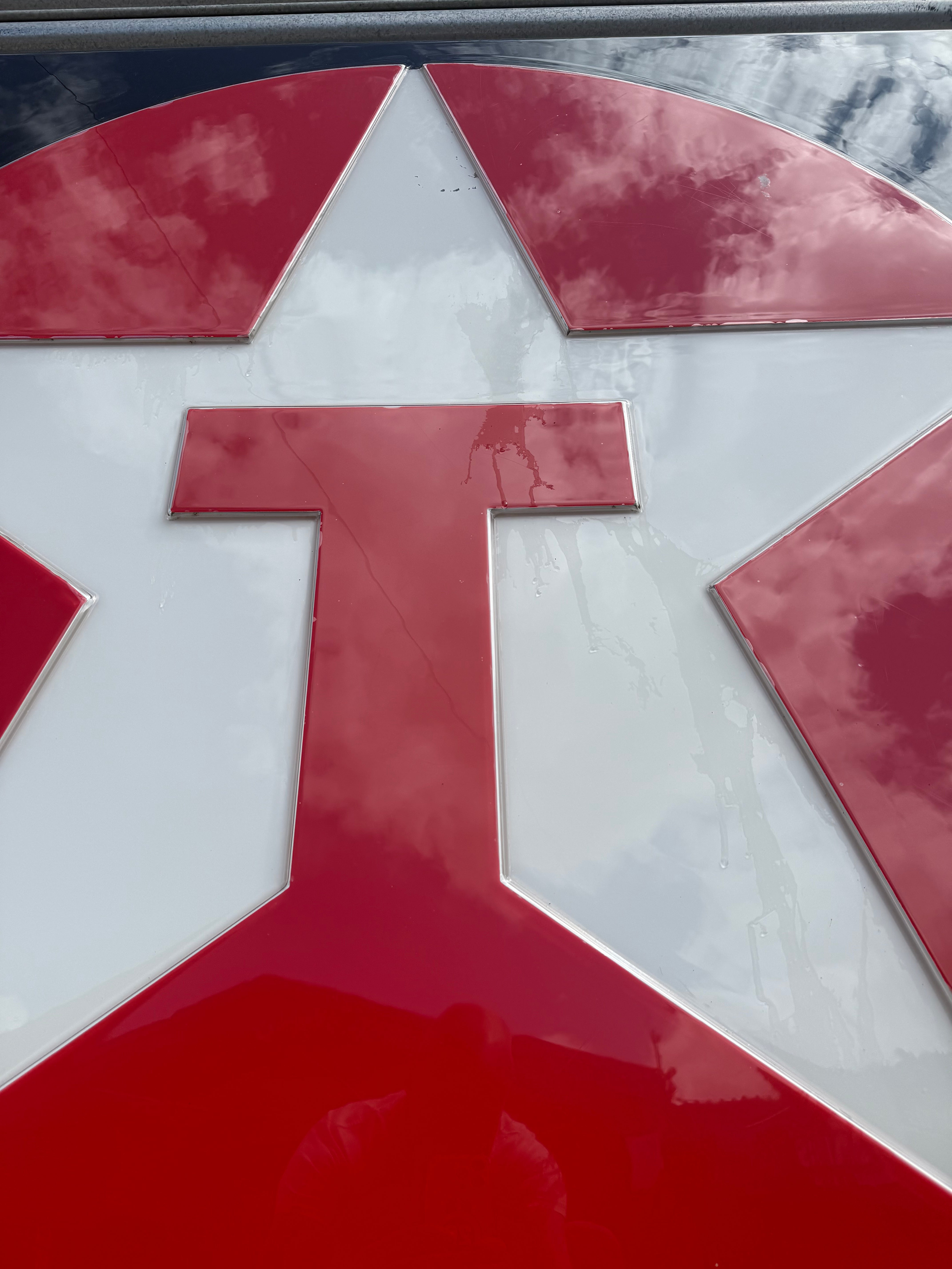 HUGE Original Texaco Petrol Station 3D Sign