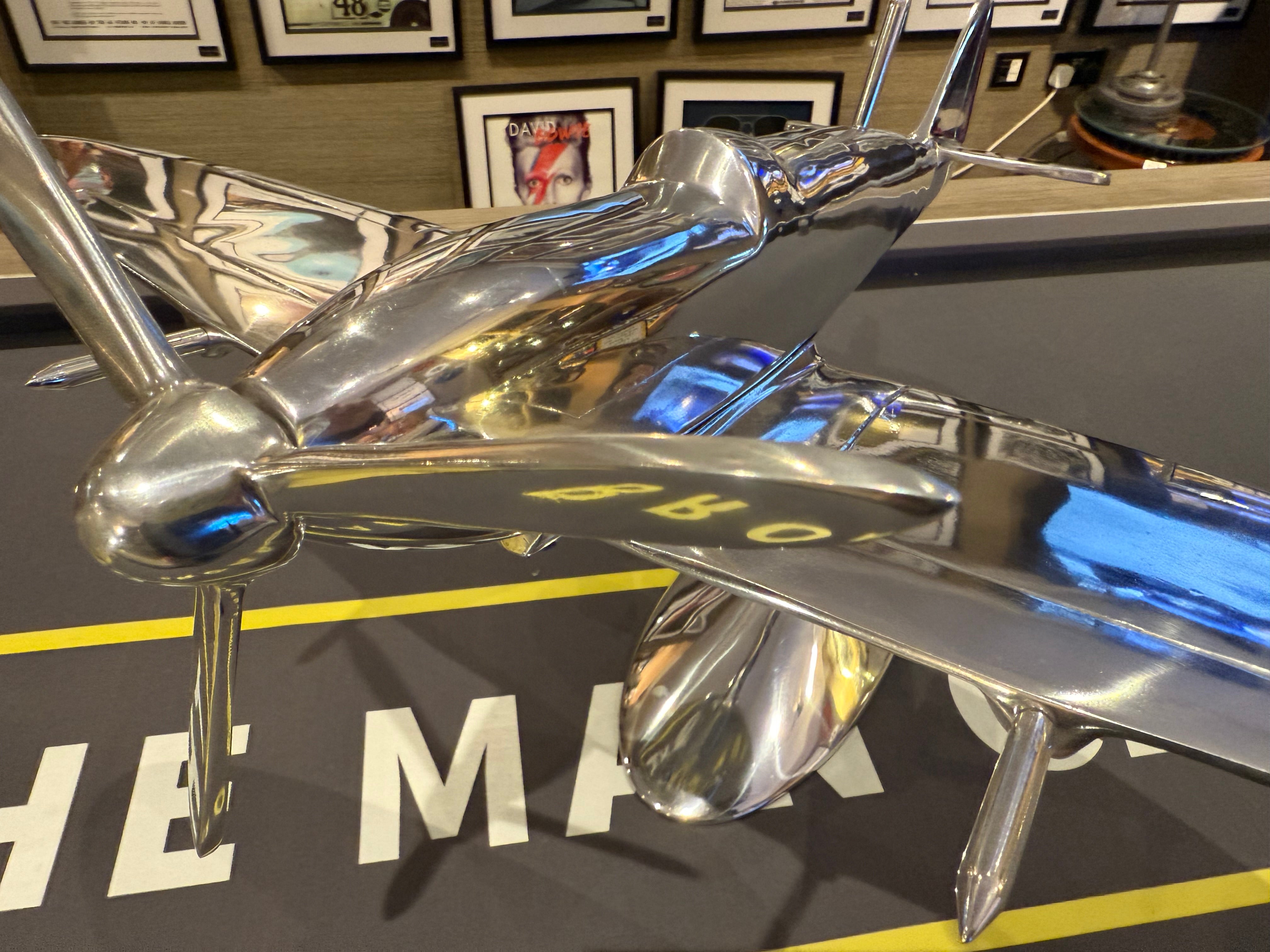 Large Polished Metal Spitfire