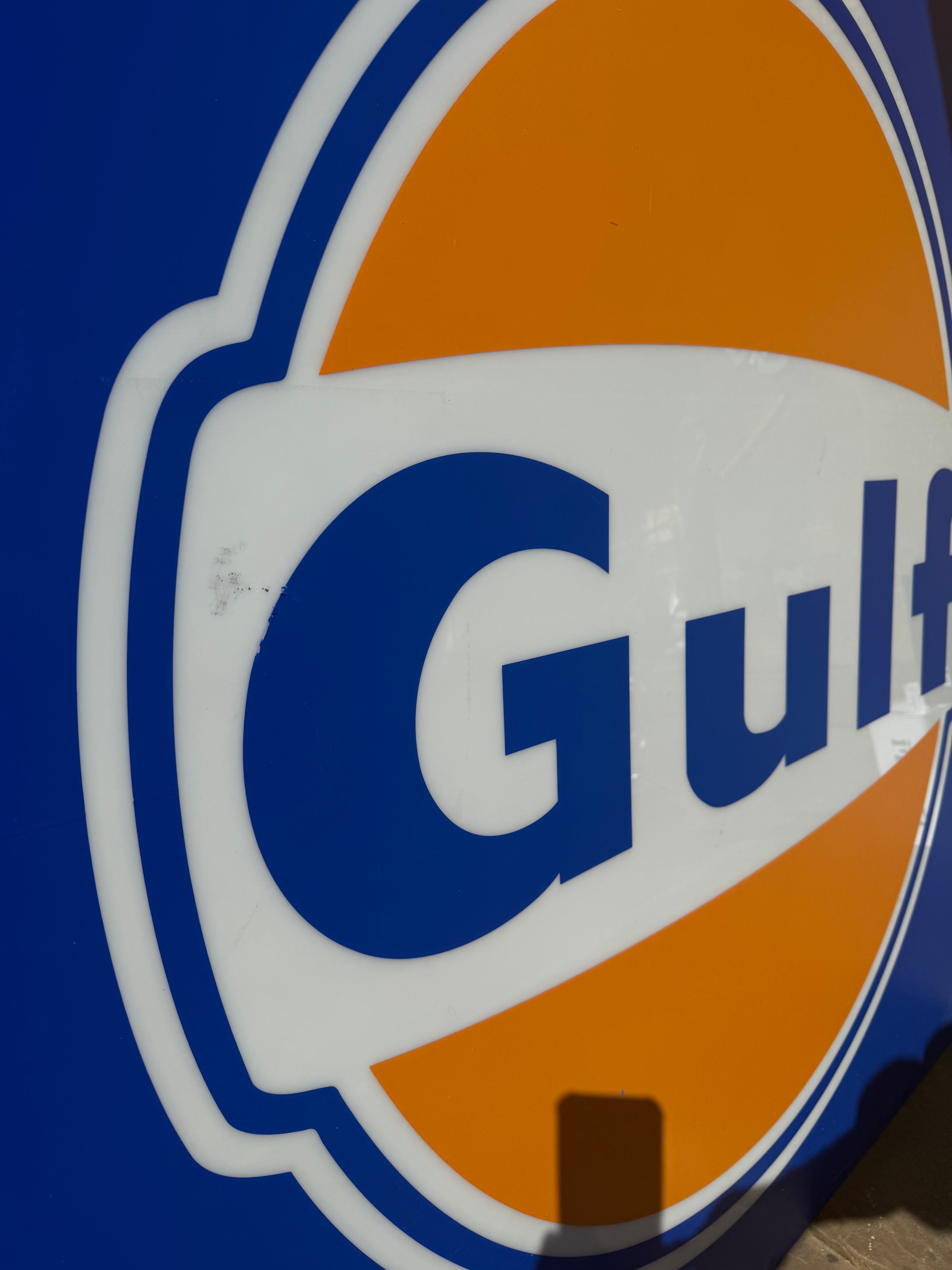 HUGE Genuine Gulf Petrol Forecourt Sign