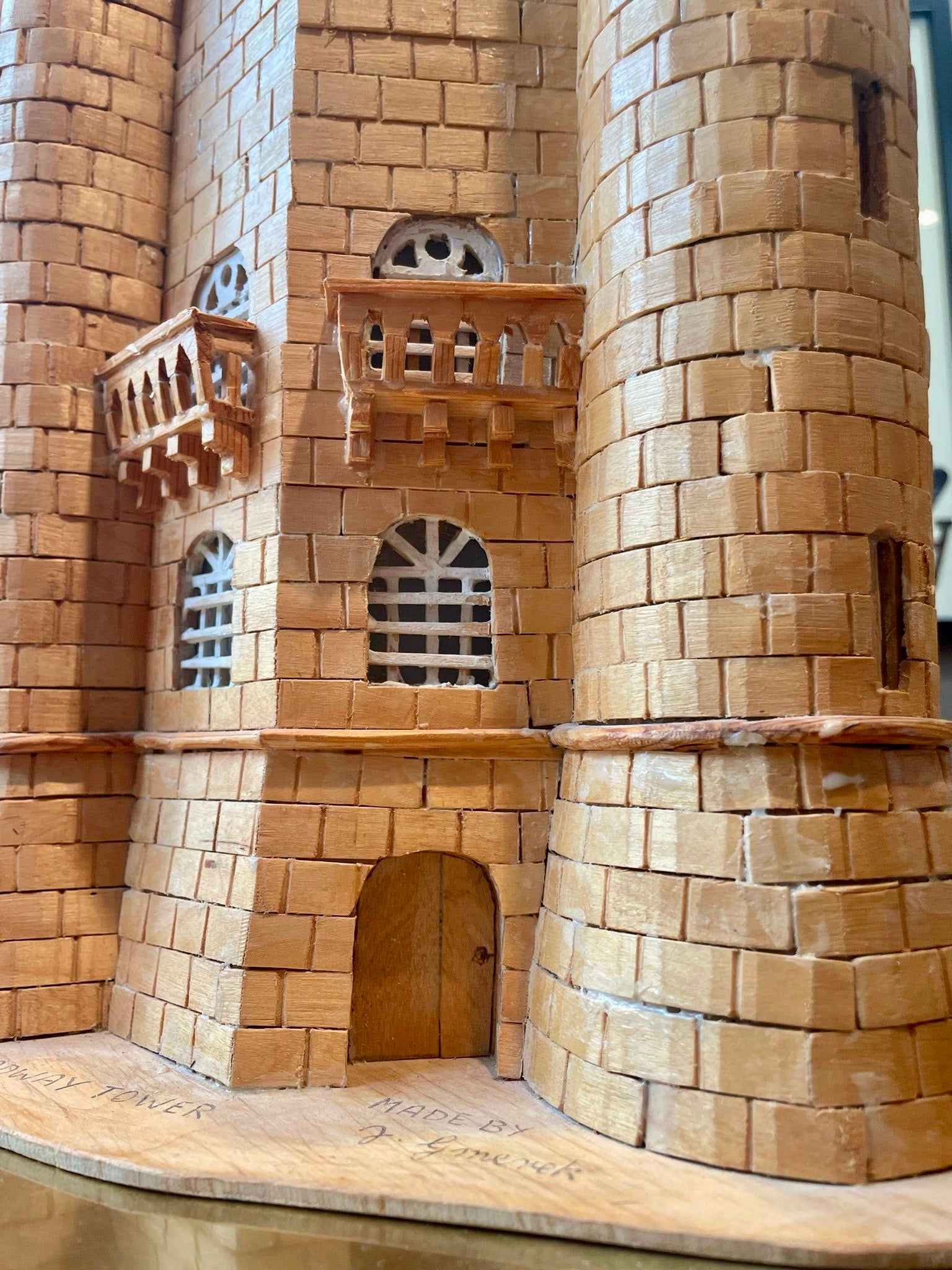 Hand Crafted Broadway Tower Wooden Model