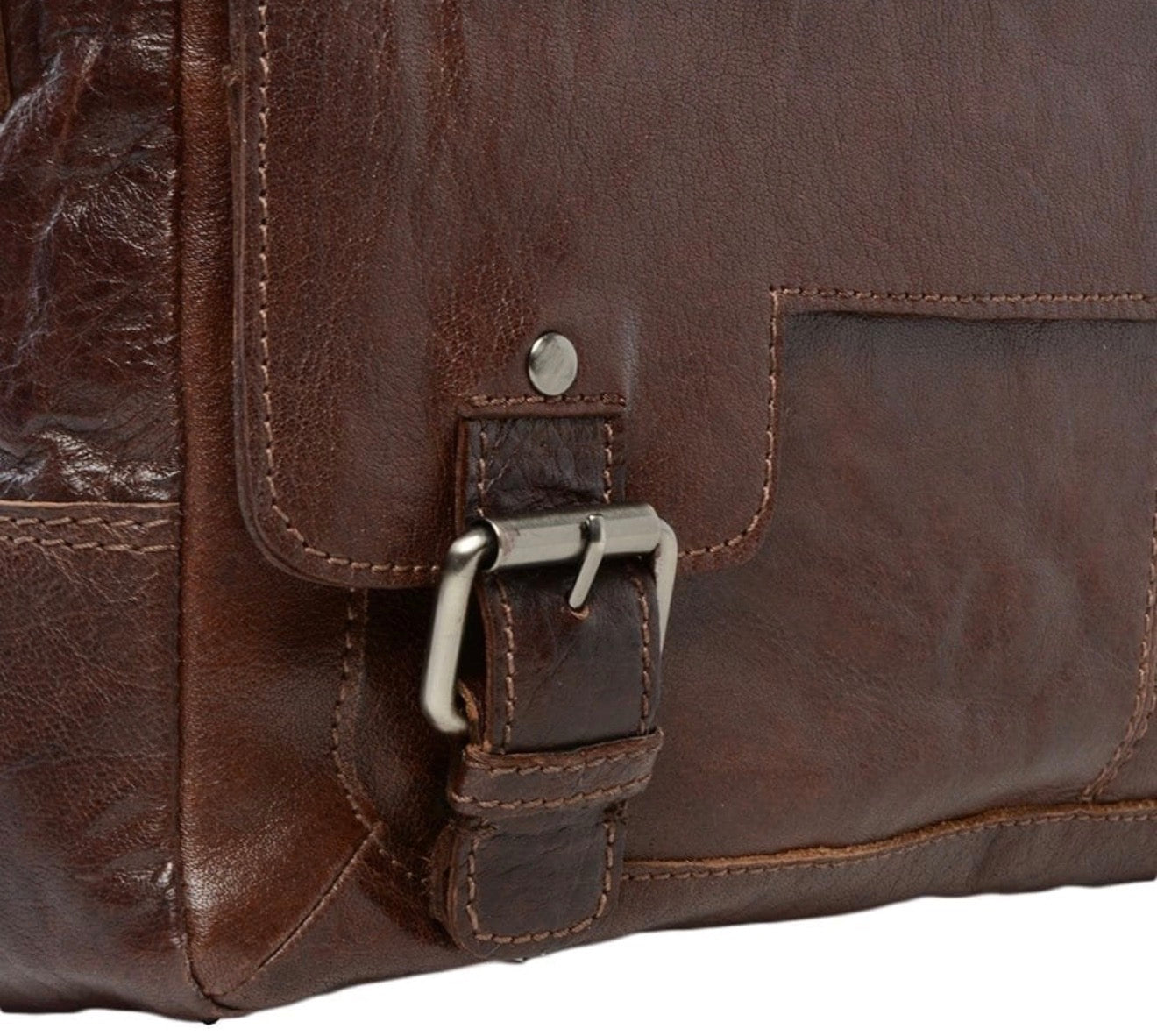 Men’s Large Messenger Leather Laptop Bag     8343