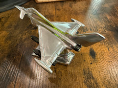 Eurofighter Typhoon Polished Aircraft / airplane Desk Model - 15cm