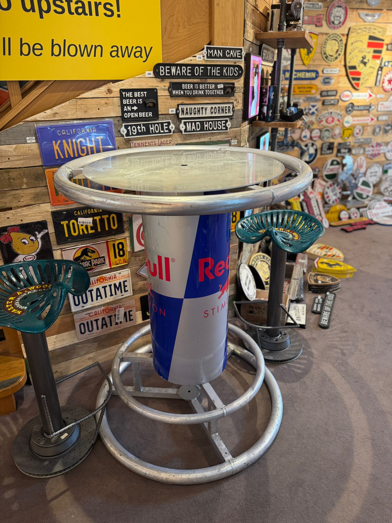 Genuine Red Bull Table – The Man Cave Broadway