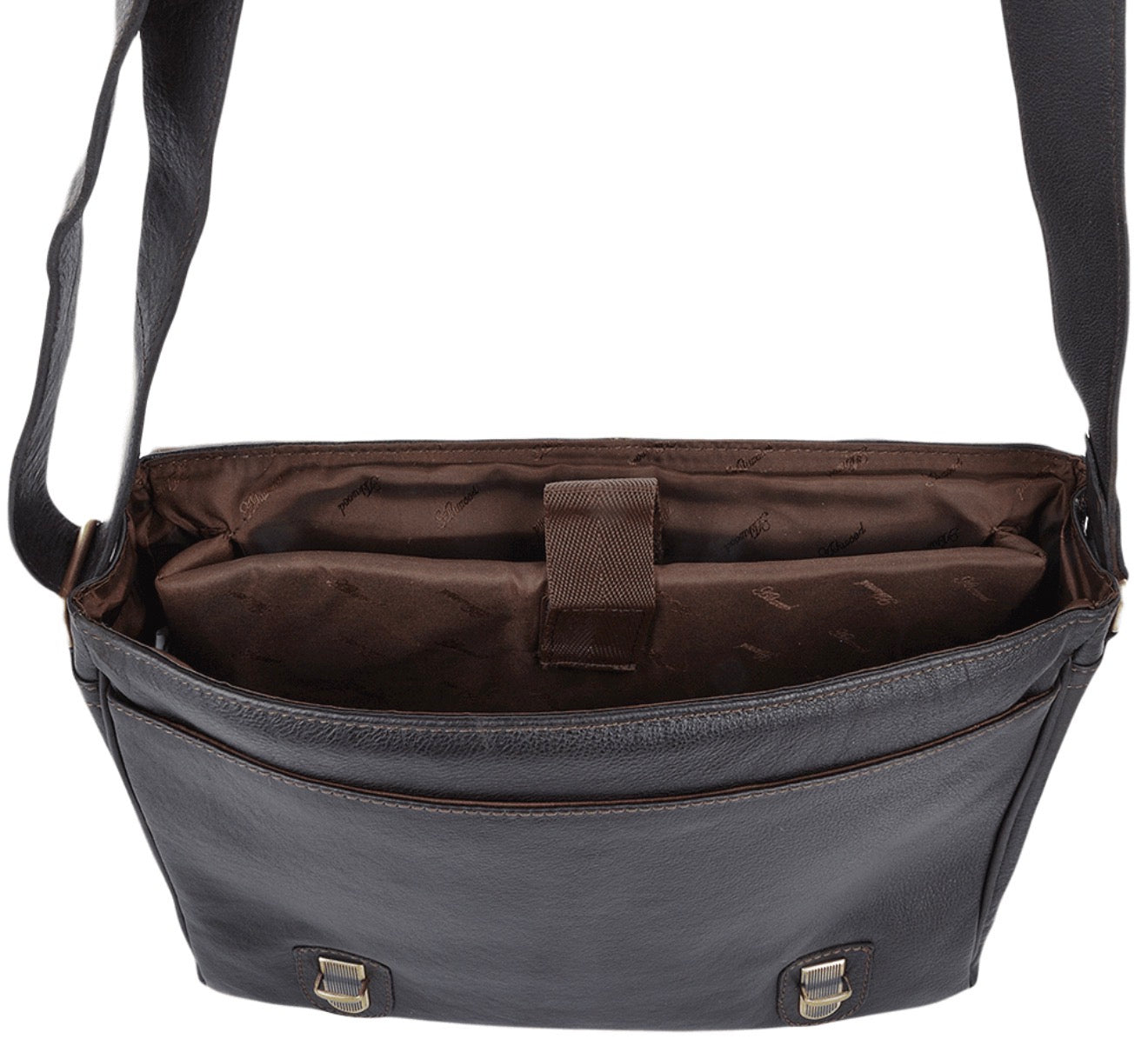 LEATHER MESSENGER LAP TOP BAG (jasper)