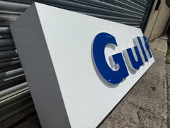 HUGE Original Gulf Petrol Station Canopy Sign