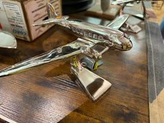 Polished Dakota Aircraft / Airplane Desk Piece Model