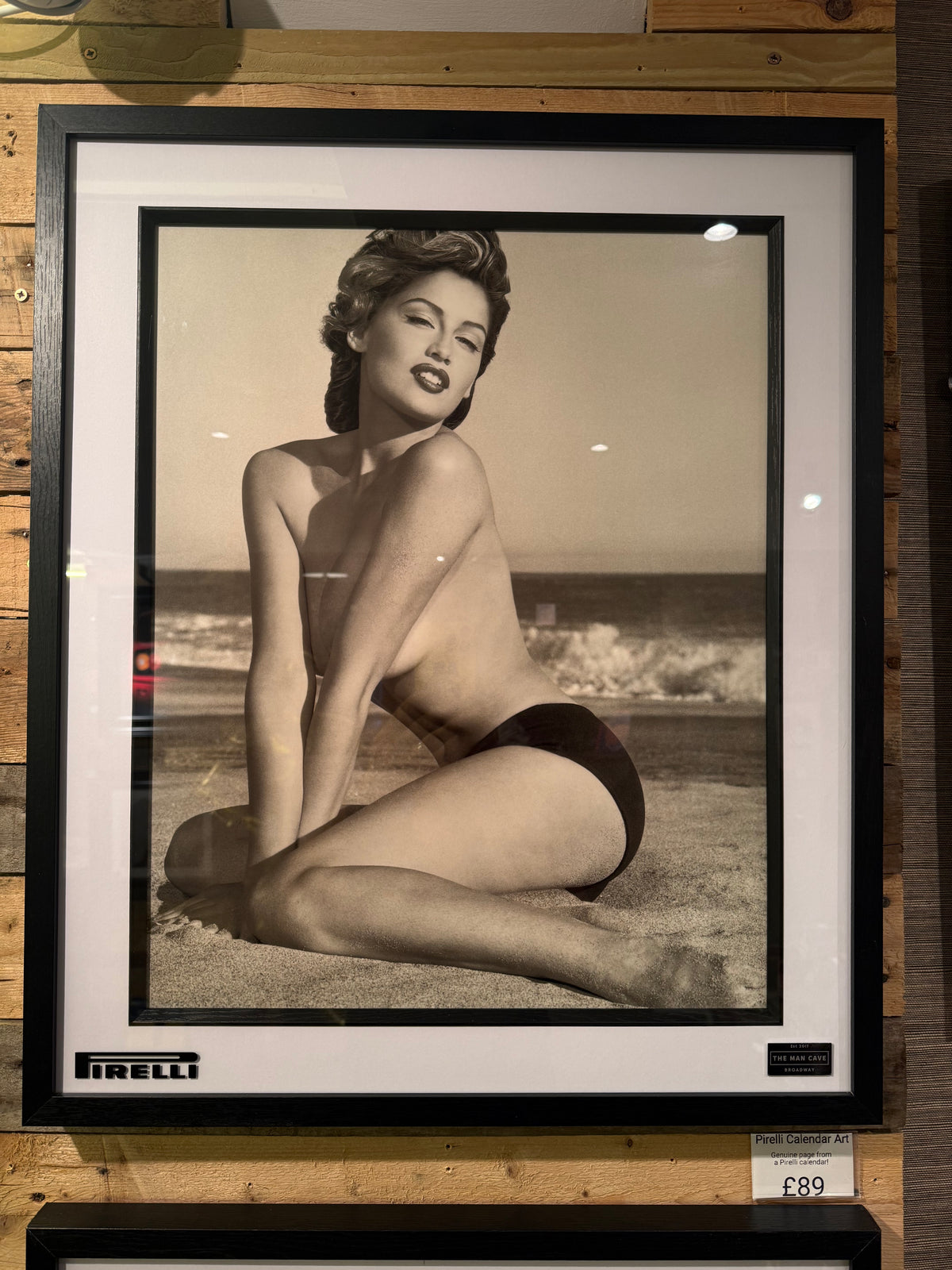 Genuine Pirelli Calendar Art - Beauty on the Beach
