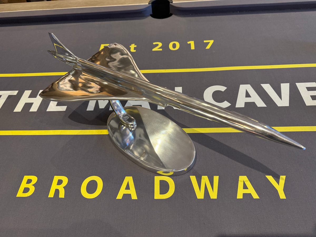 Beautiful Polished Aluminium Large Concorde Desk Model