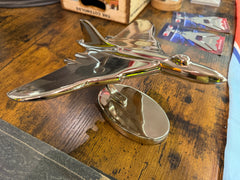 Vulcan Bomber Polished Metal Desk Model - 25cm Plane  / Airplane Model