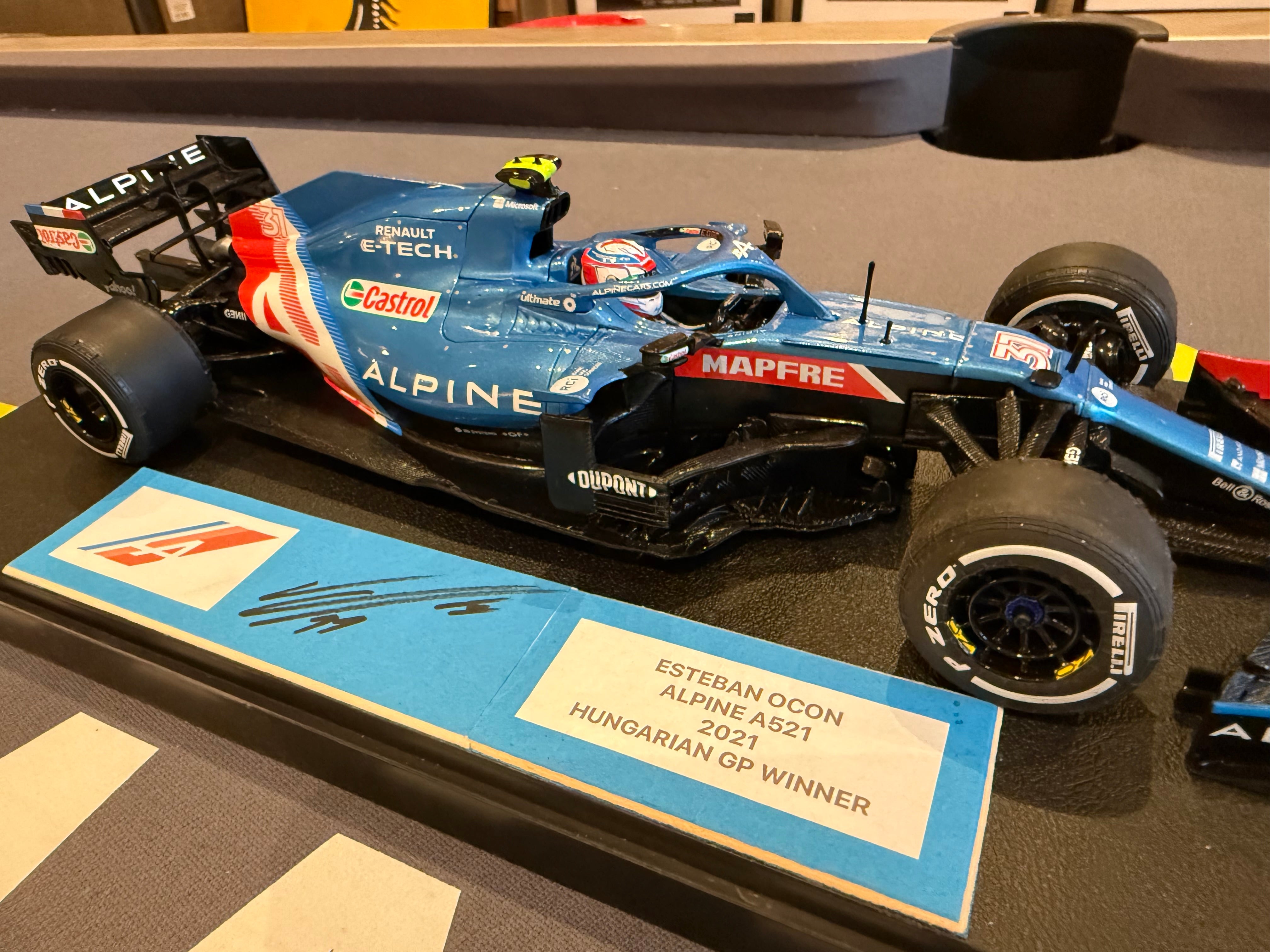 Esteban Ocon Signed 1:18 F1 Display Piece