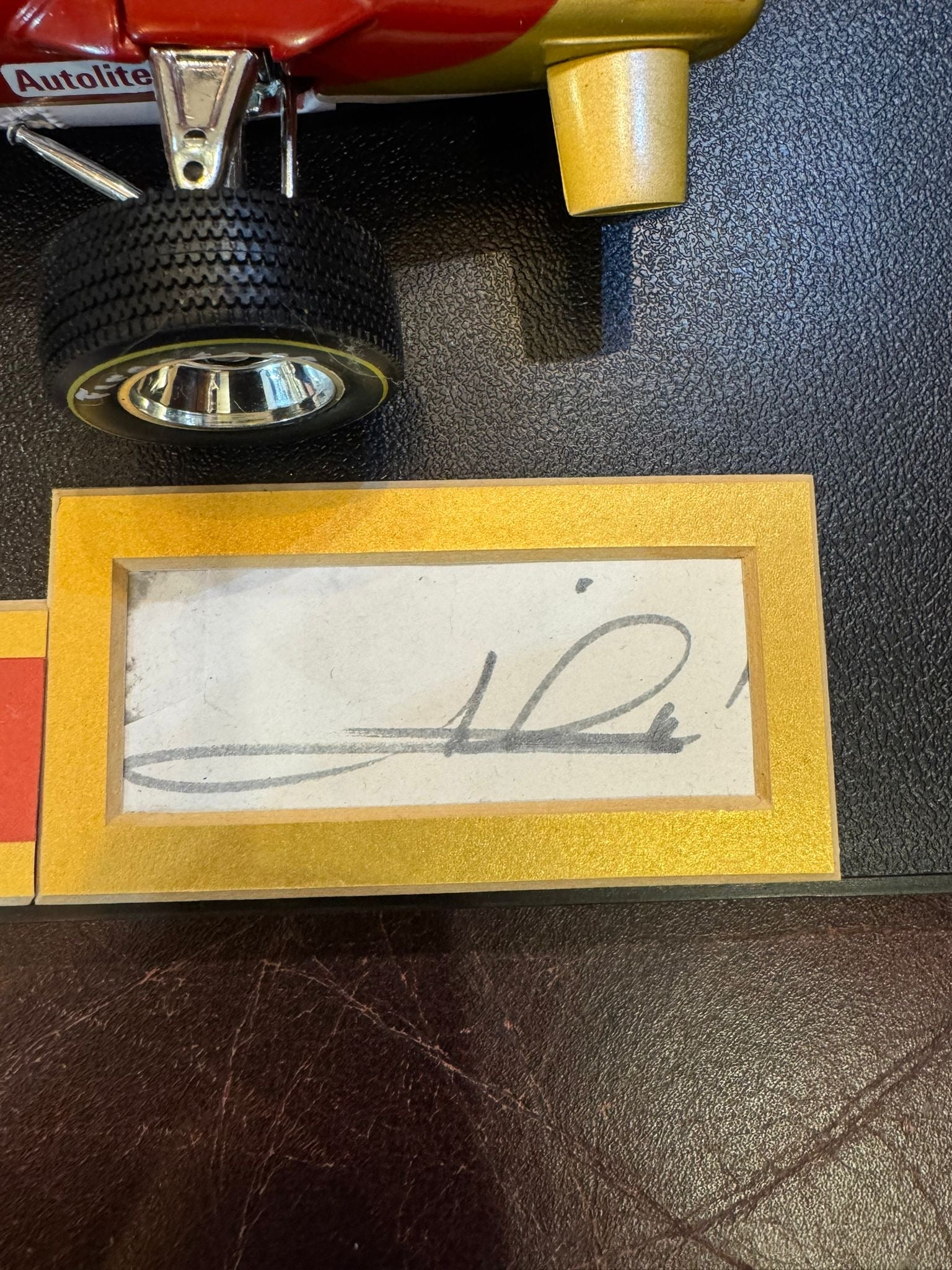 Mario Andretti Signed 1:18 Scale Lotus 49B 1968 Race Car