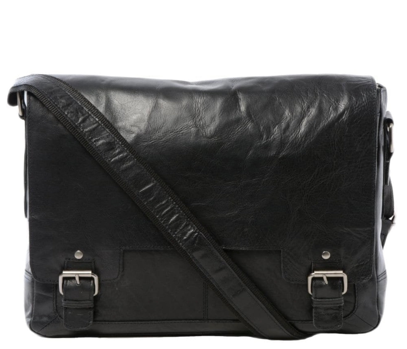 Men’s Large Messenger Leather Laptop Bag     8343