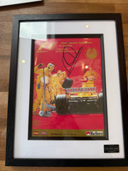 Framed Mika Hakkinen Signed 1999 German Grand Prix Programme