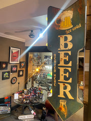 Large metal light up BEER sign