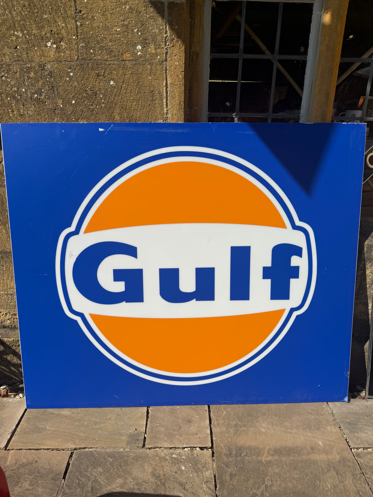 HUGE Genuine Gulf Petrol Forecourt Sign