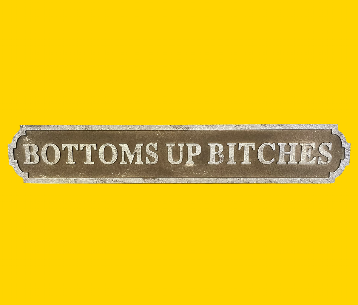 Bottoms Up Bitches Sign