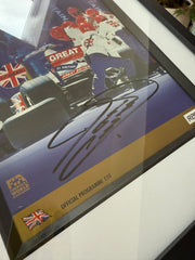 Framed David Coulthard Signed 1999 British Grand Prix Programme