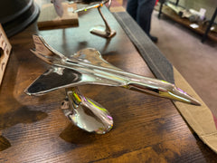 Polished Metal Concorde Aircraft Airplane Model Desk 30cm Piece