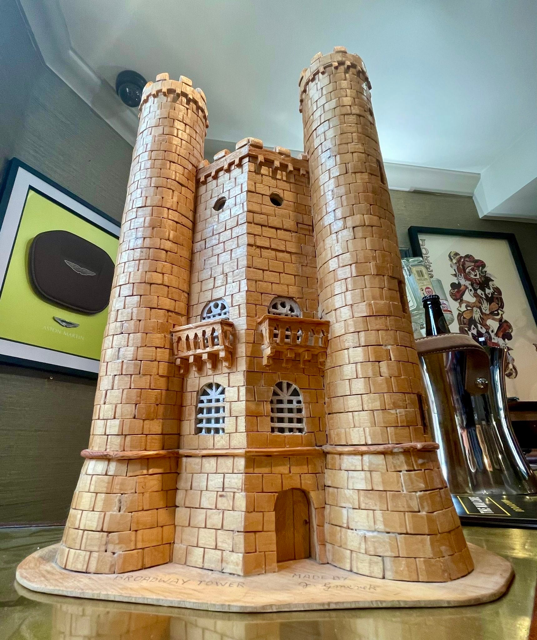 Hand Crafted Broadway Tower Wooden Model