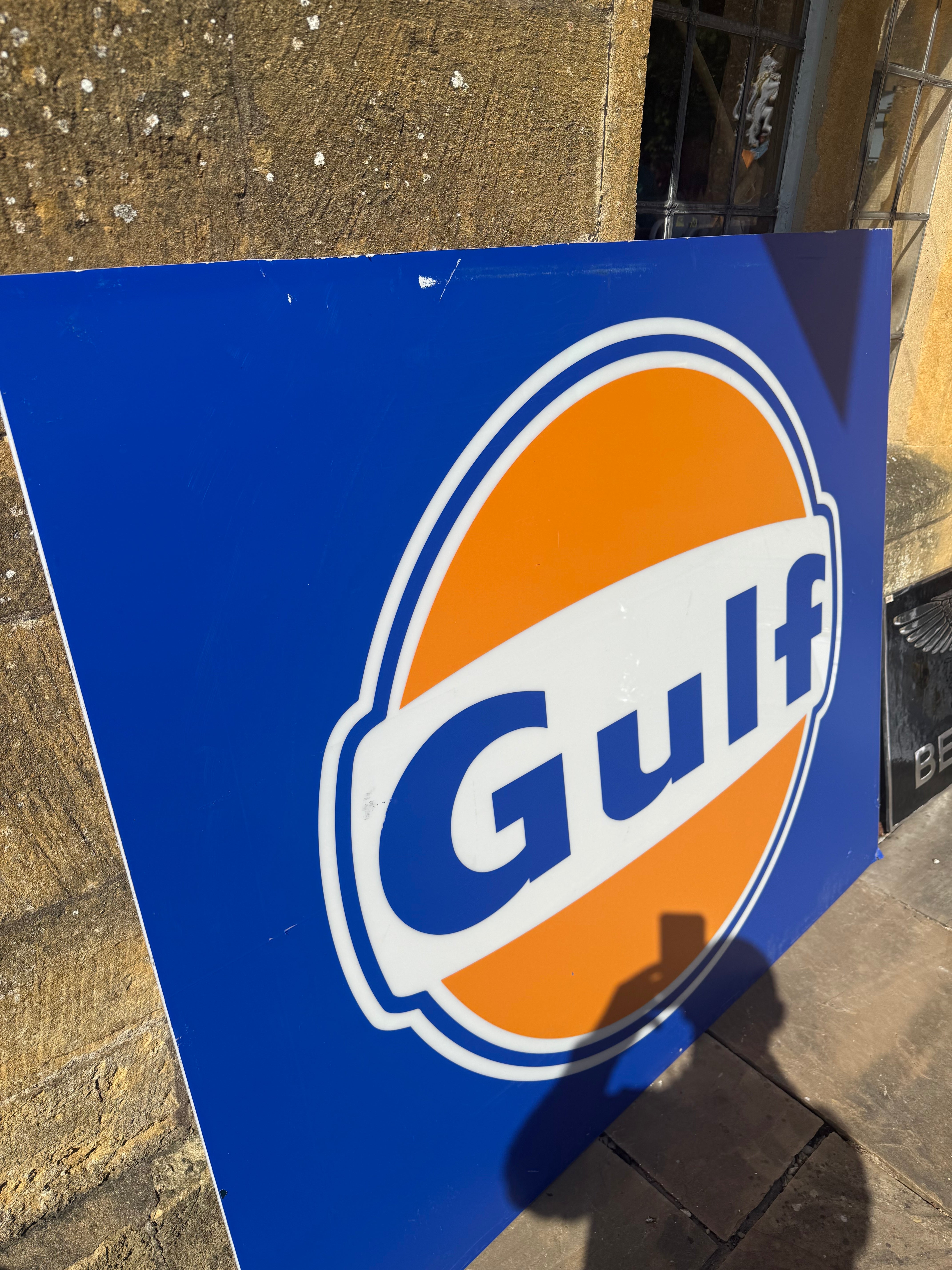HUGE Genuine Gulf Petrol Forecourt Sign