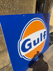 HUGE Genuine Gulf Petrol Forecourt Sign