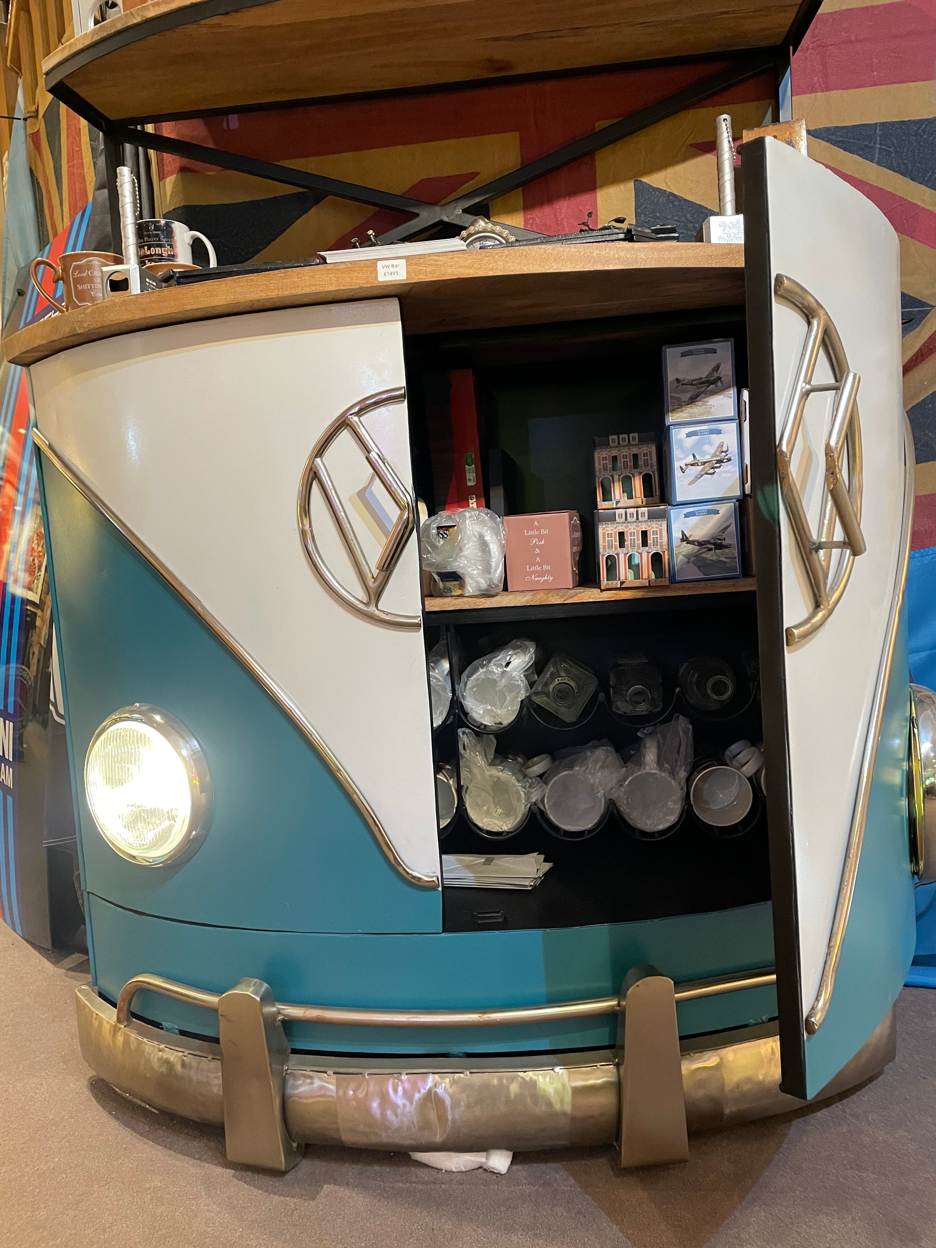 VW Camper Van Bar with Shelving