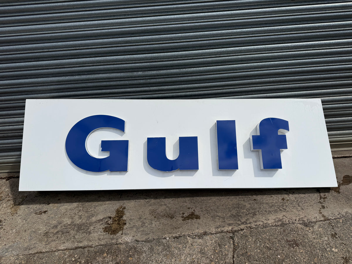 HUGE Original Gulf Petrol Station Canopy Sign