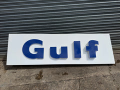 HUGE Original Gulf Petrol Station Canopy Sign