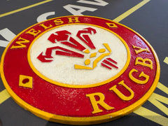 Painted Metal Rugby Wall Plaques