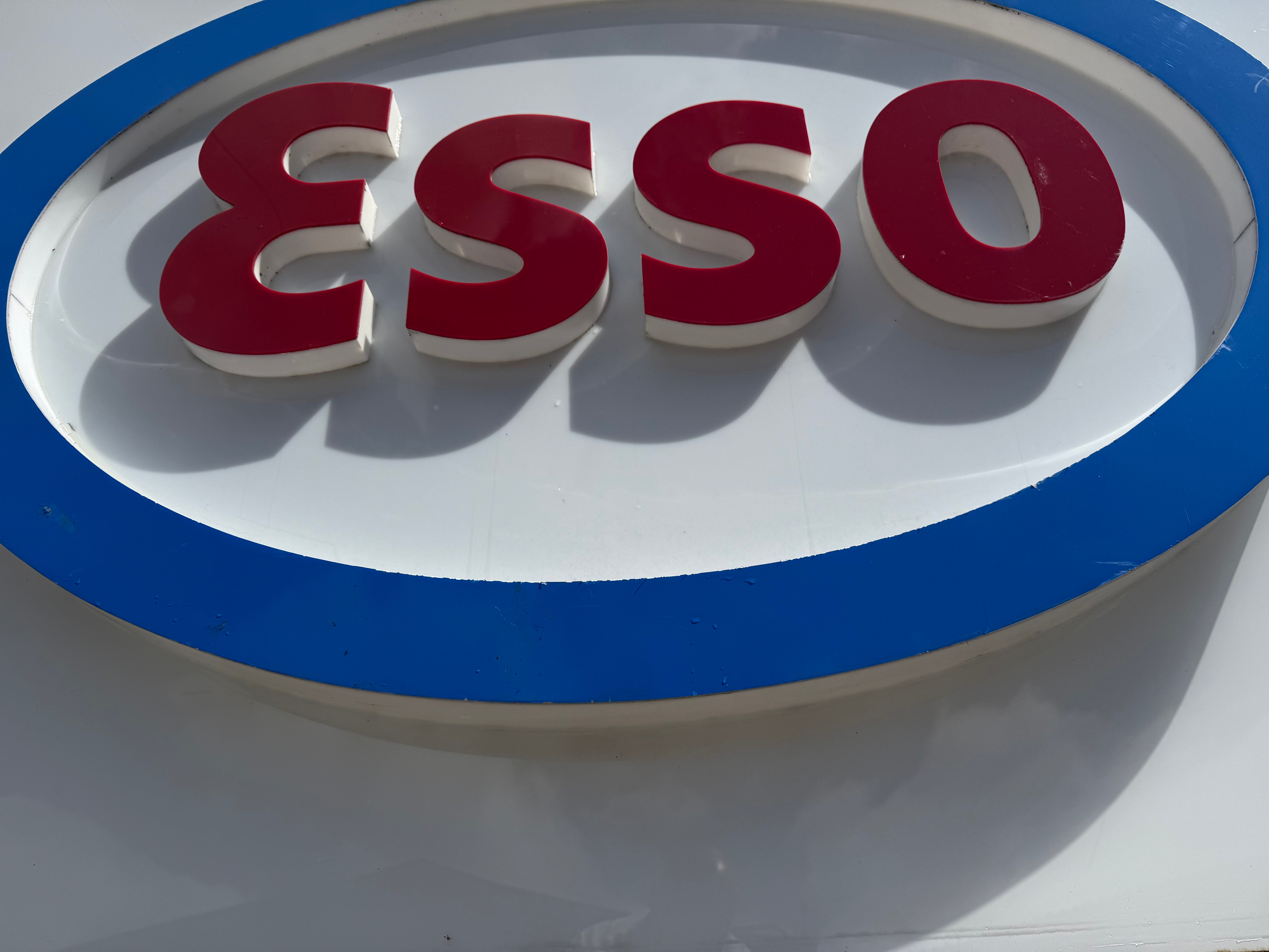 HUGE Original Esso Petrol Forecourt 3D Sign