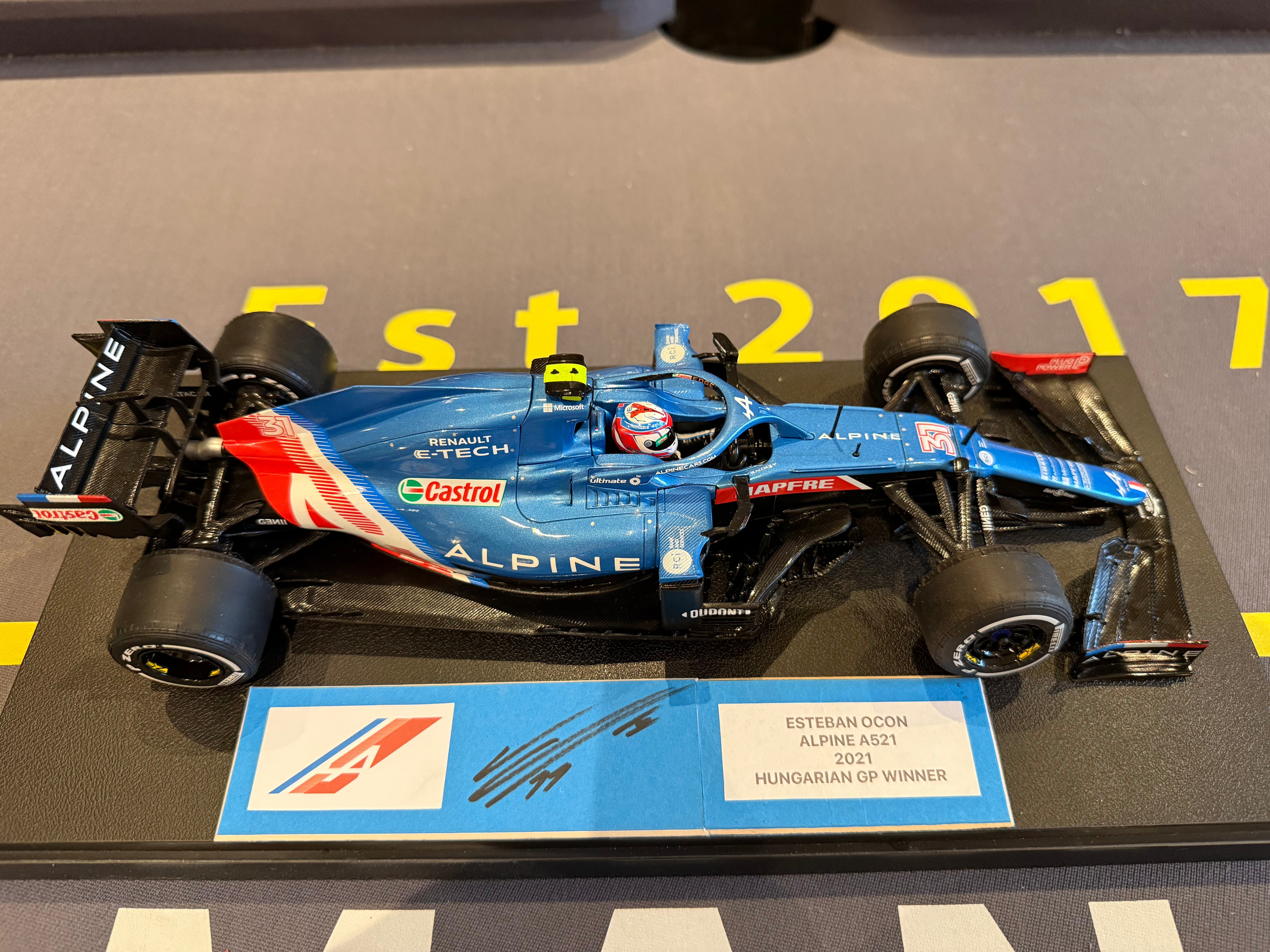 Esteban Ocon Signed 1:18 F1 Display Piece