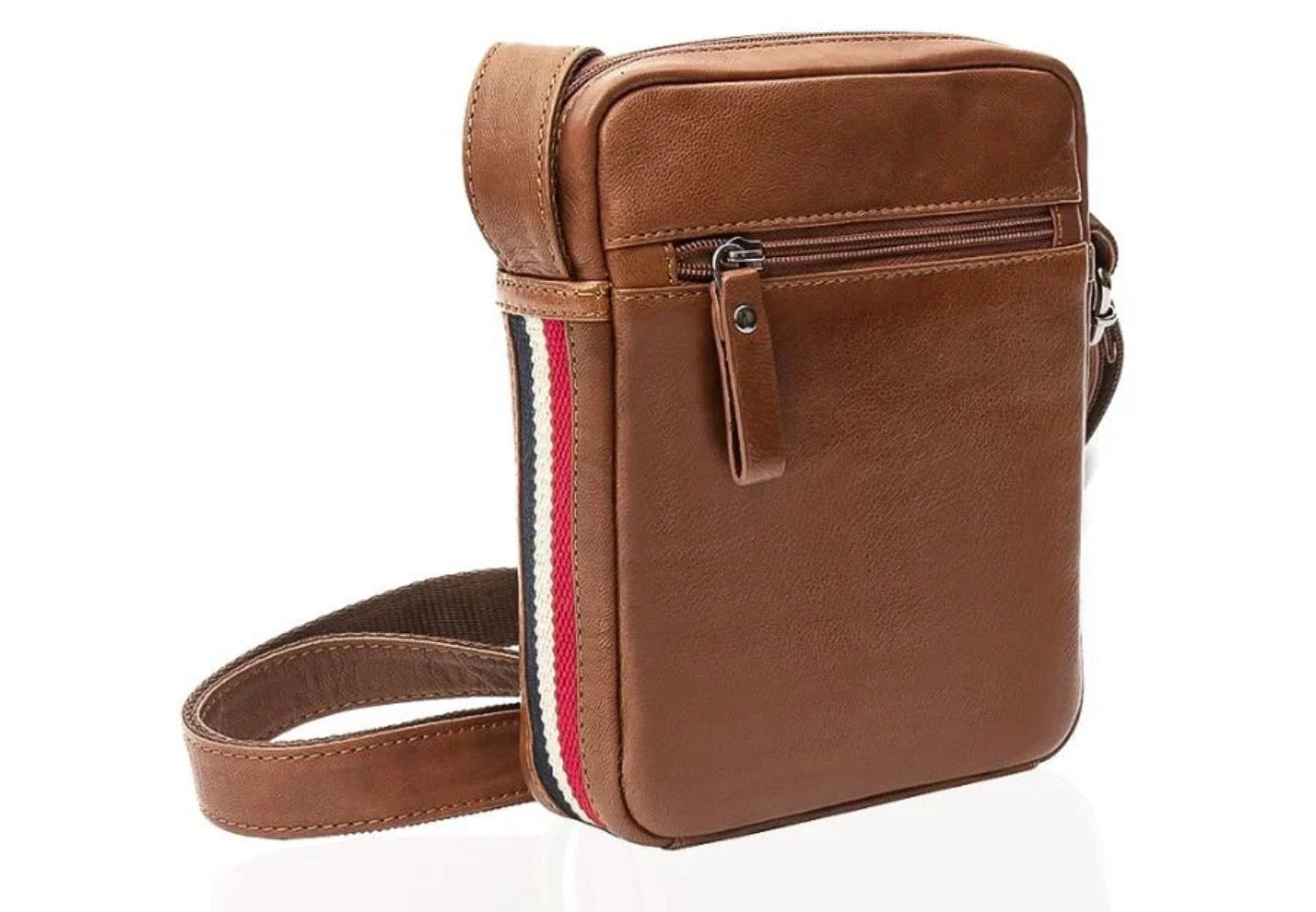 MENS LUXURY SOFT LEATHER SMALL CROSS BODY BAG NAPSAC