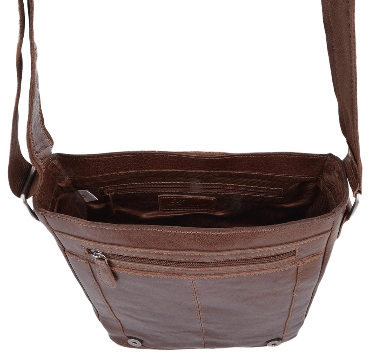 Men’s Leather Messenger Flight Bag 8342