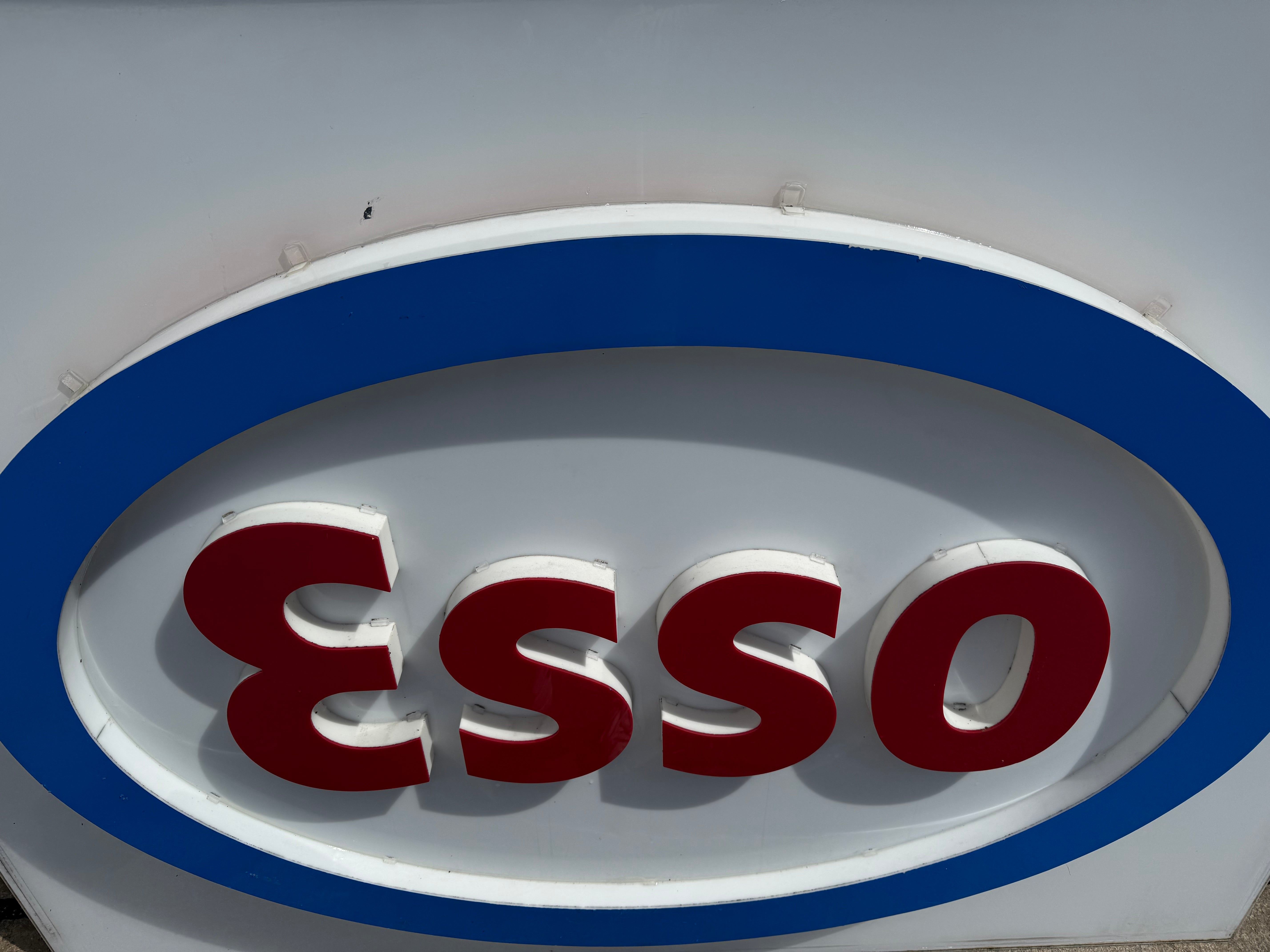 HUGE Original Esso Petrol Forecourt 3D Sign