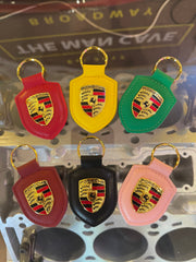 Porsche Key Rings/ Leather Keyring / Porsche Dogtooth