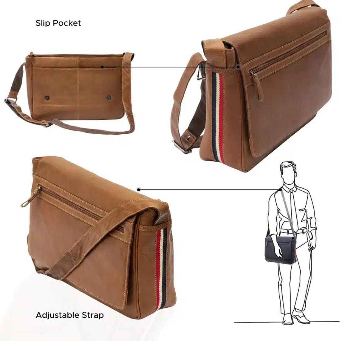 MENS LUXURY SOFT LEATHER LAPTOP BAG