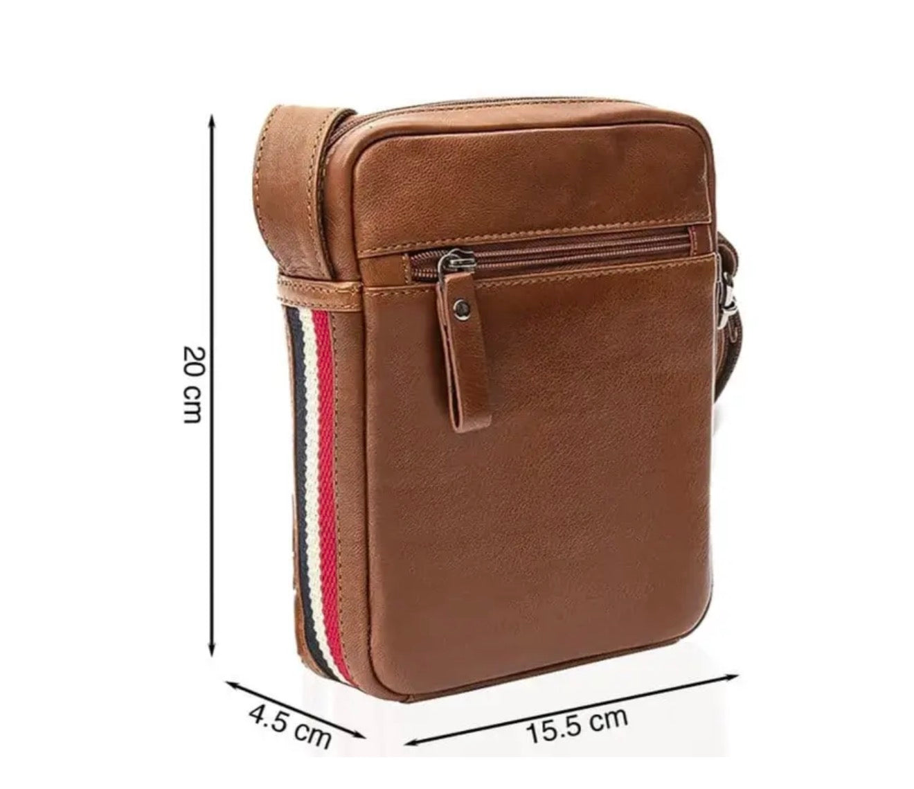 MENS LUXURY SOFT LEATHER SMALL CROSS BODY BAG NAPSAC