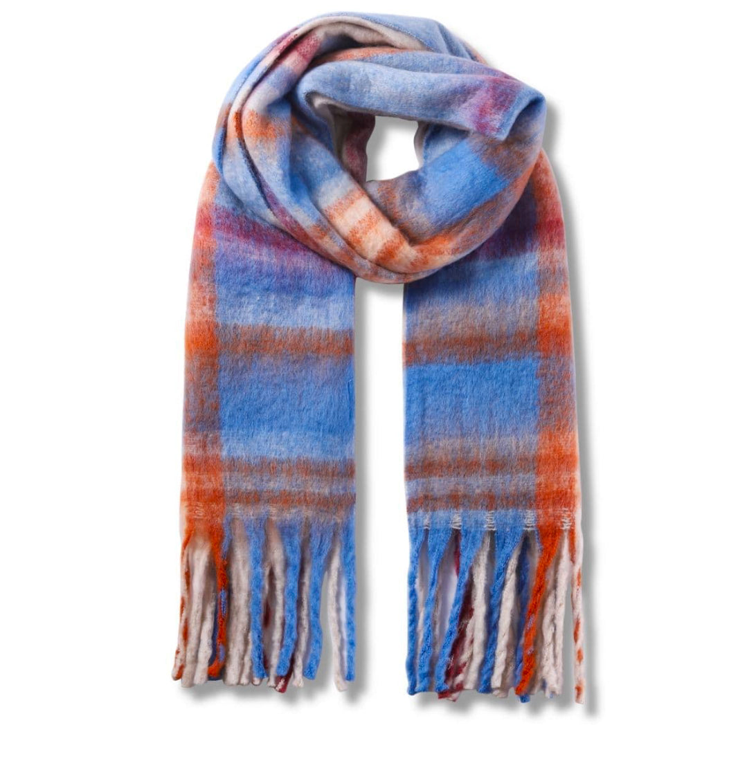 MENS WARM FLUFFY SCARF / SCARVES / UNION JACK SCARF