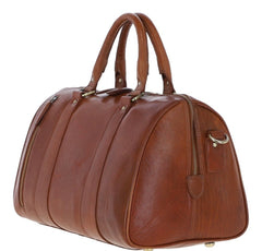 MENS SMALL LEATHER WEEKEND HOLD-ALL