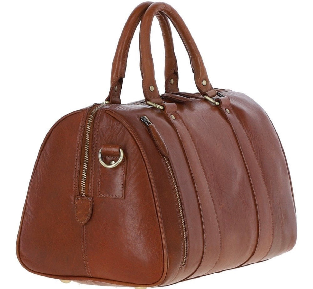 MENS SMALL LEATHER WEEKEND HOLD-ALL