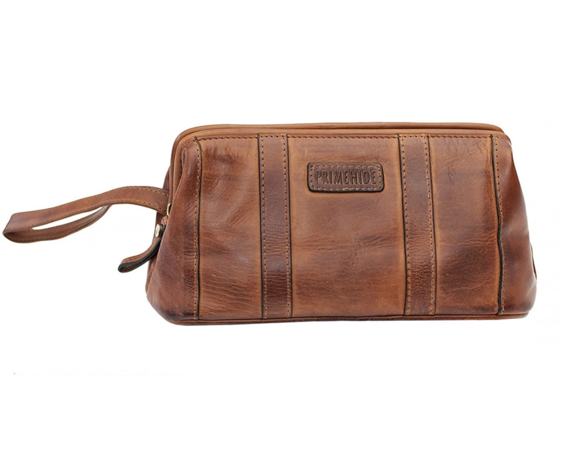 LEATHER RIDGEBACK TRAVEL WASHBAG